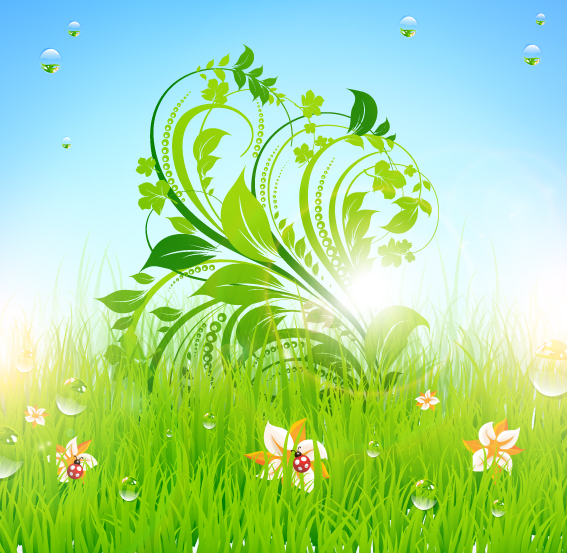 pattern of green grass 02 vector