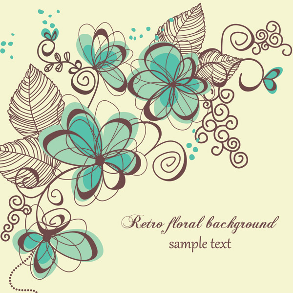 the trend of handpainted pattern vector 3