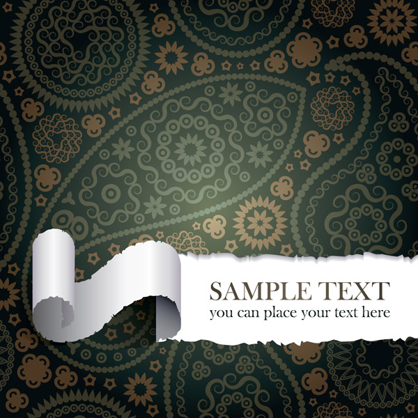 tear the paper pattern vector