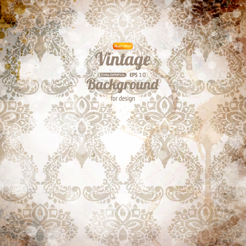 retro pattern background 03 vector