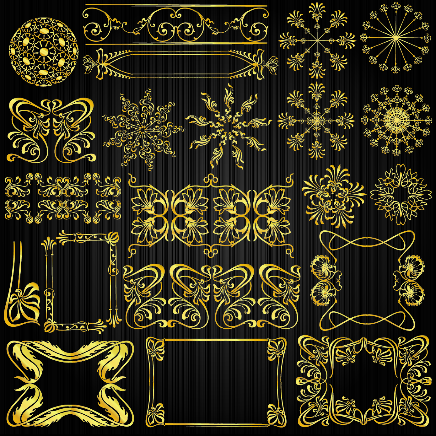 beautiful gold pattern 01 vector