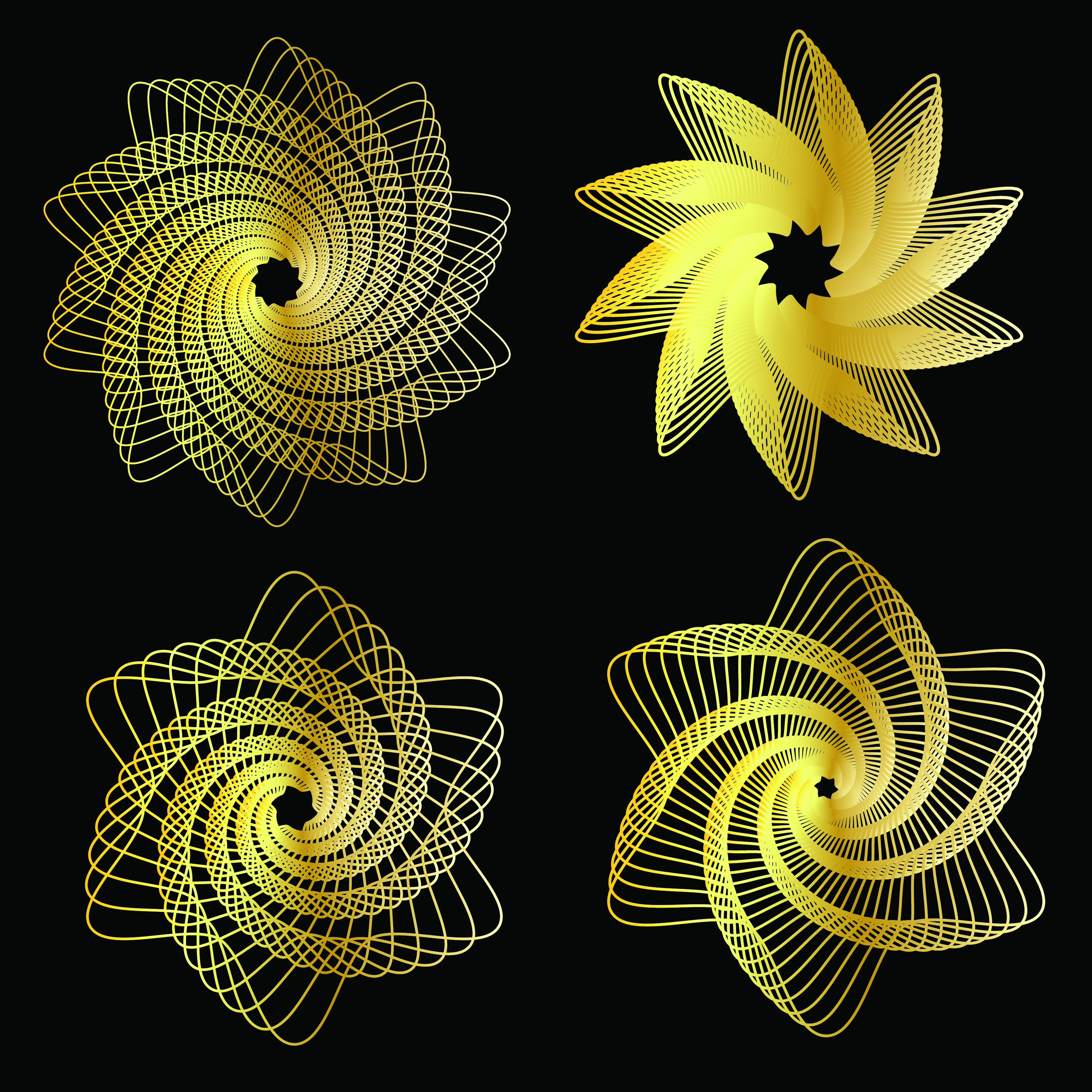 rotating spiral pattern 01 vector