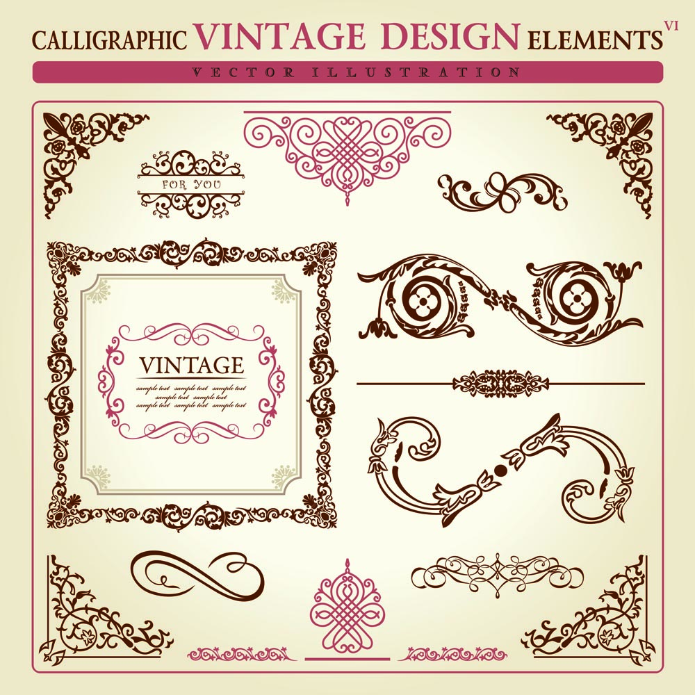 europeanstyle lace pattern elements 03 vector