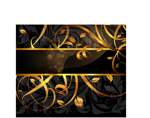 5 gold pattern vector