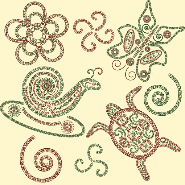 special kind of animal design pattern vector 4