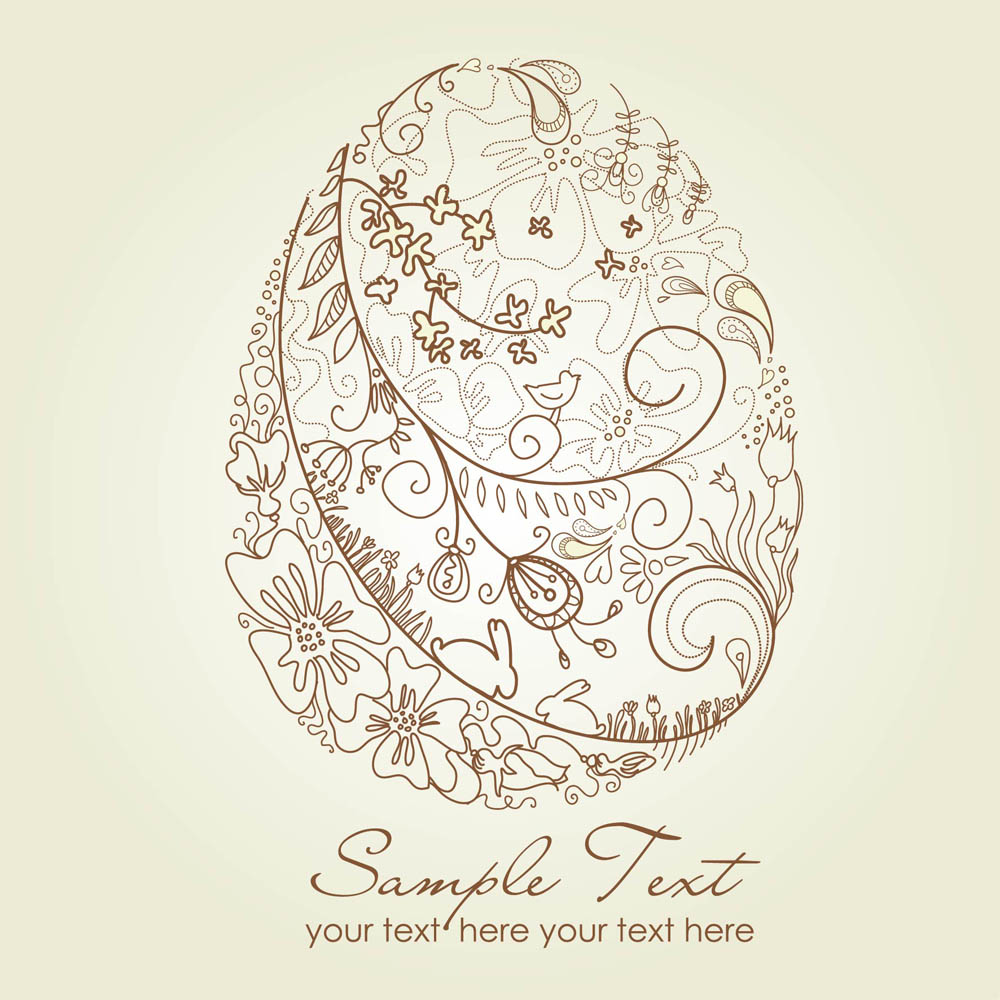 egg patterns and elegant 01 vector