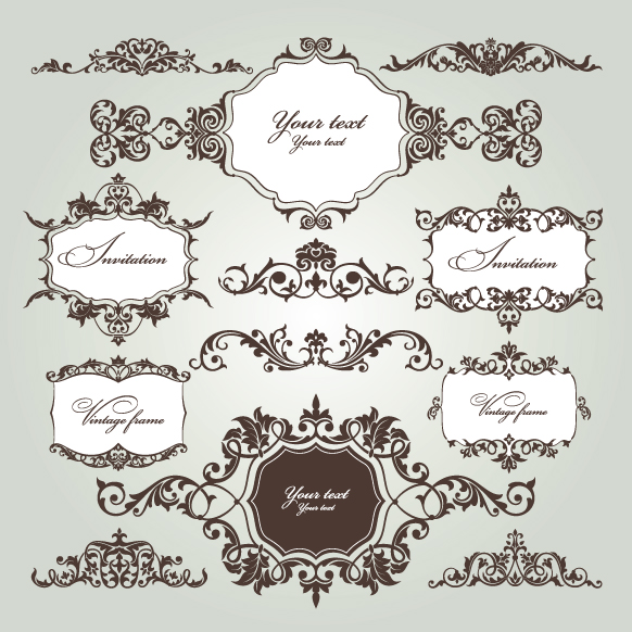 classic european pattern 01 vector