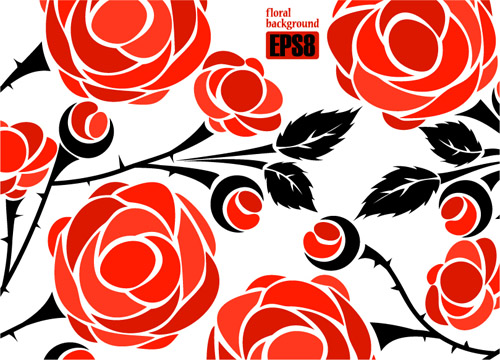 roses vector 3