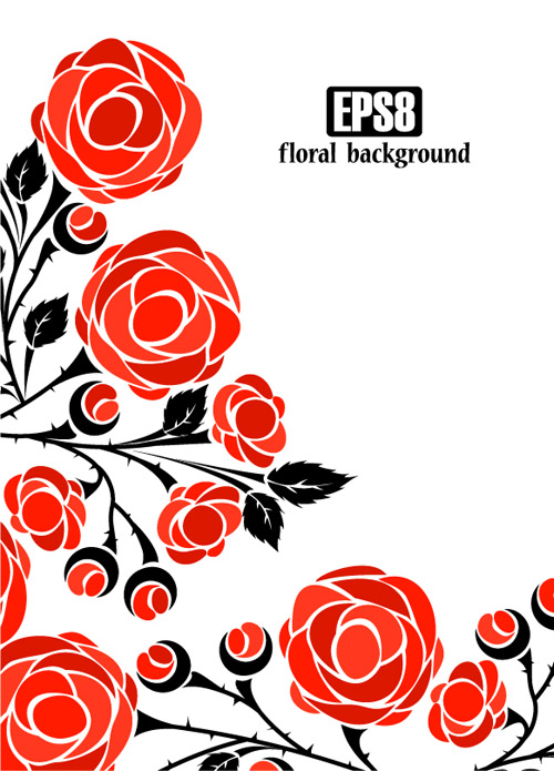 roses vector 4