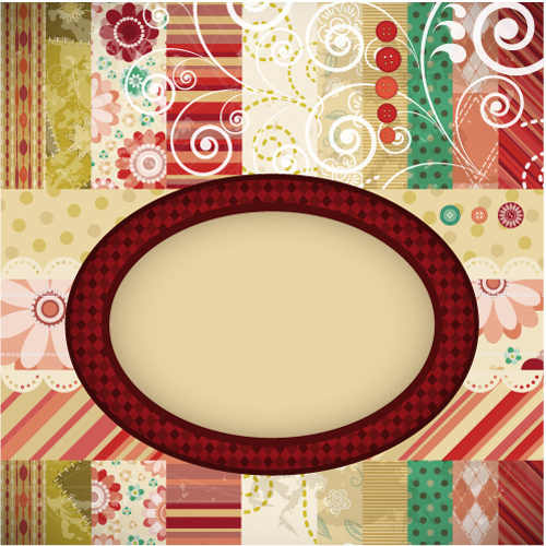 patchwork pattern background 01 vector