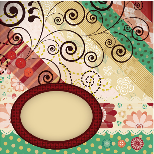 patchwork pattern background 02 vector