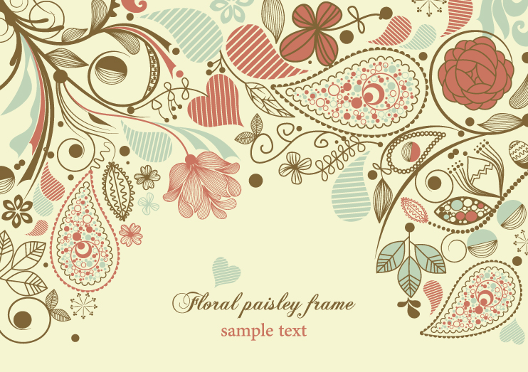 elegant floral background pattern 01 vector