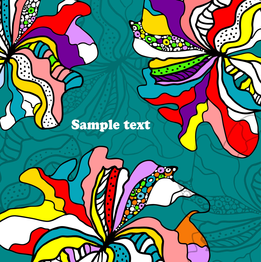 beautiful handpainted background pattern 01 vector