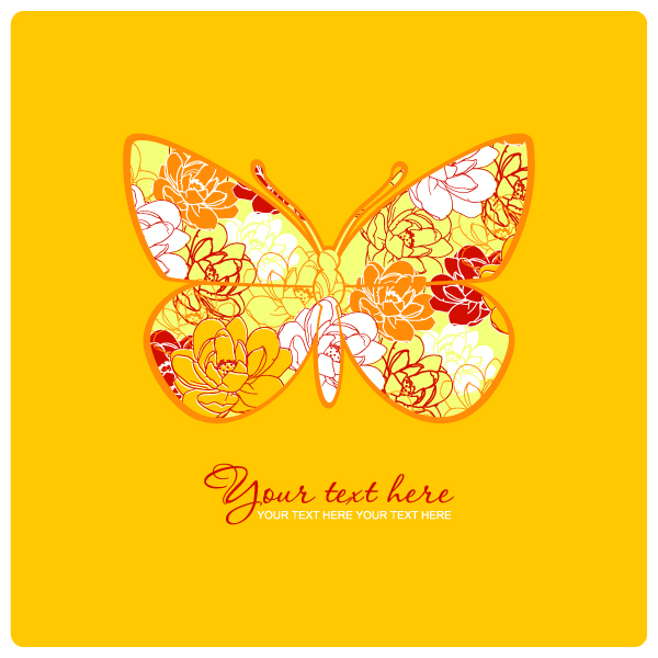 butterfly pattern 05 vector