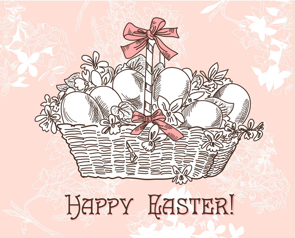 elegant pattern eggs 05 vector