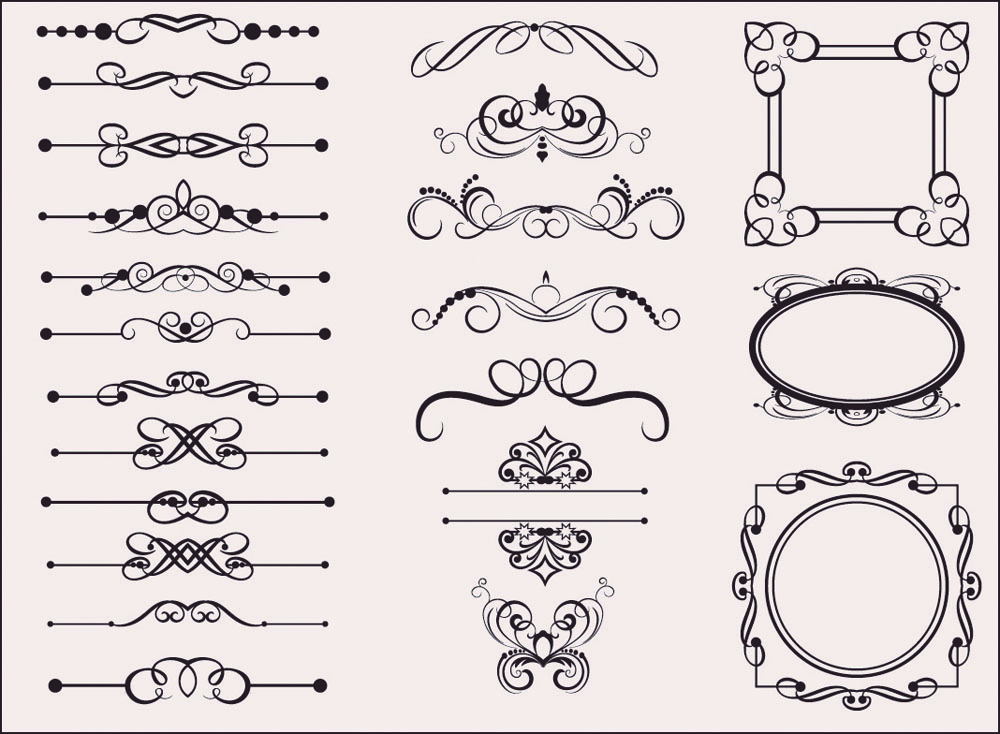 classic european pattern 06 vector