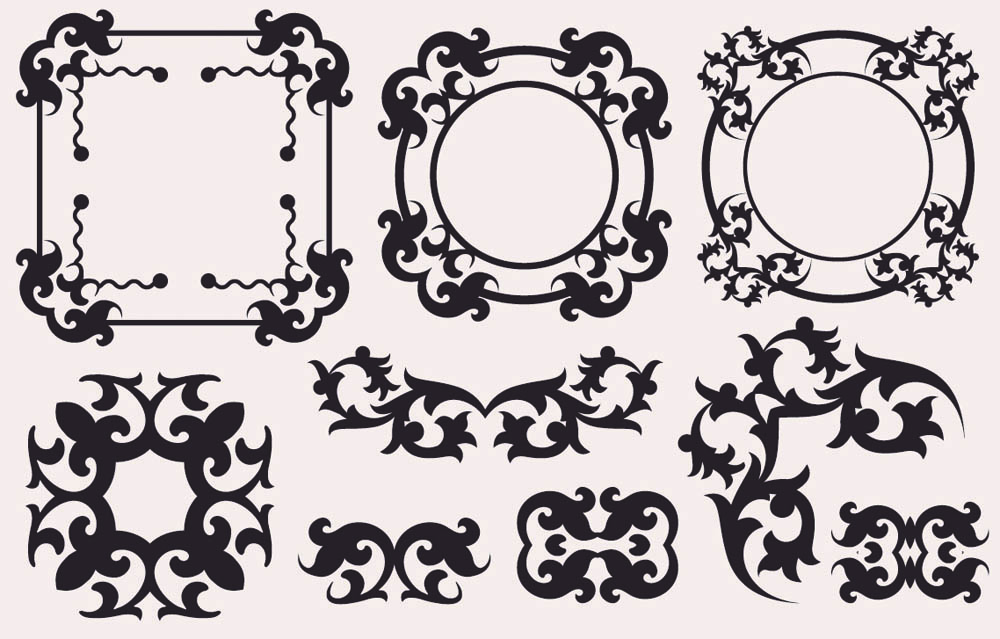 classic european pattern 10 vector