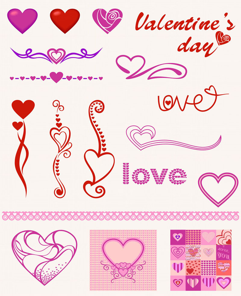 heartshaped pattern vector