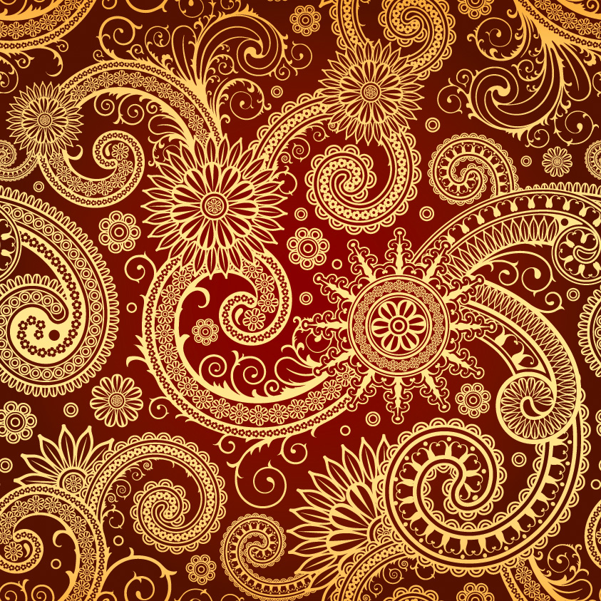 beautiful background of classical pattern vector