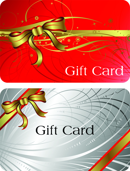 2 beautiful and practical gift card vector