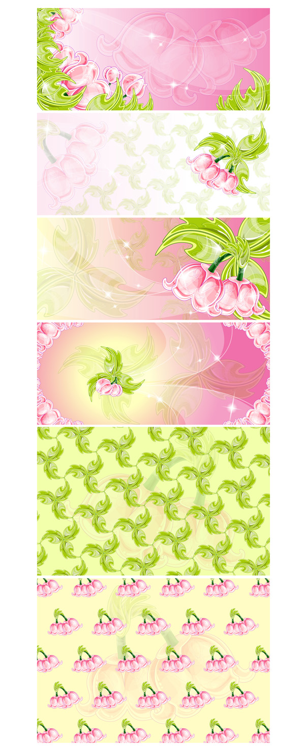 pink flowers vector