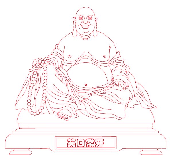 laughing buddha vector