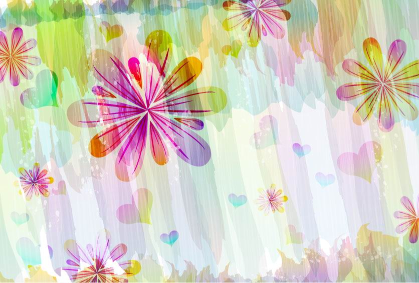 romantic floral pattern background vector design 1