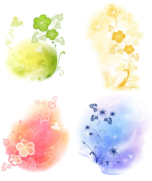 4 soft background pattern vector