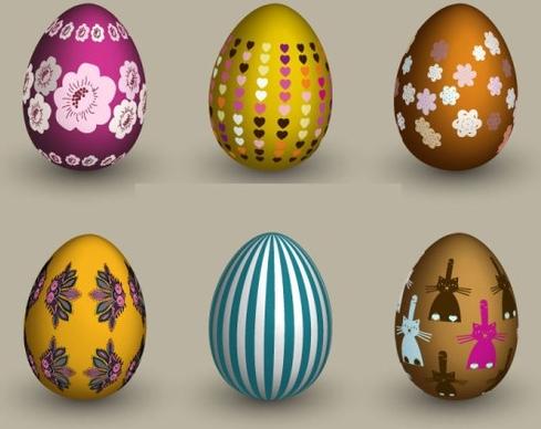 six eggs vector