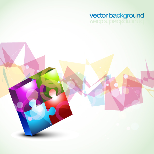 colorful vector background 2 puzzles