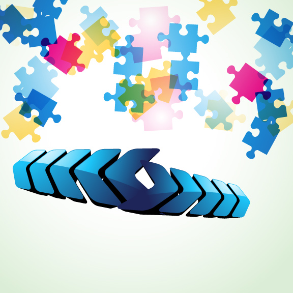 colorful vector background 4 puzzle