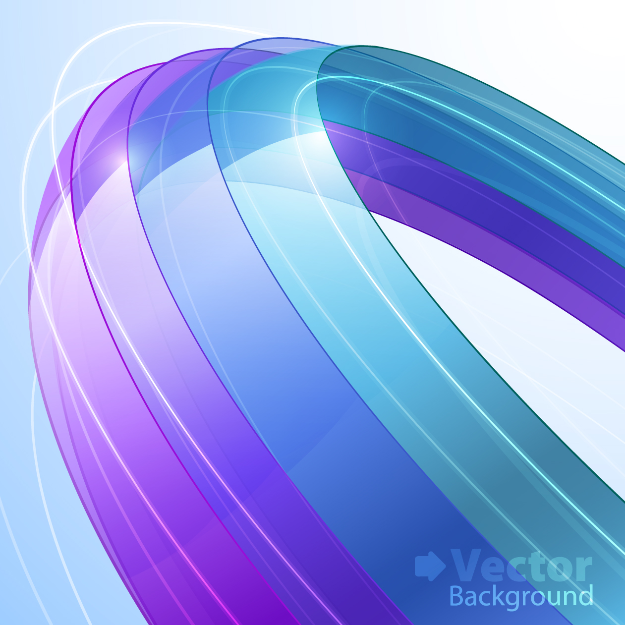 colorful ribbons vector background 5