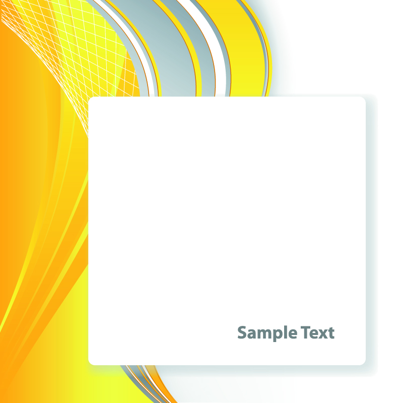 bright yellow line text box vector 3