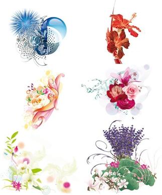 beautiful flowers vector