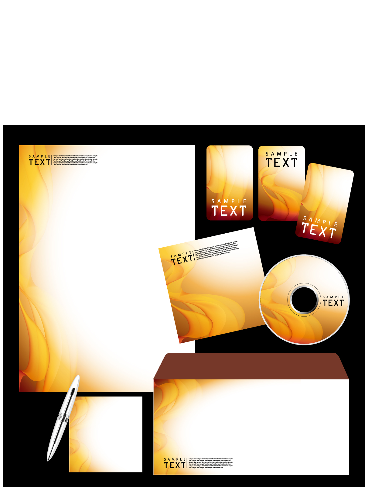 two vienvelope stationery vector