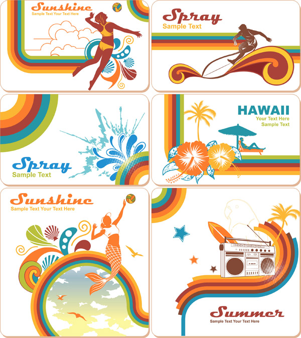 summer trend element vector