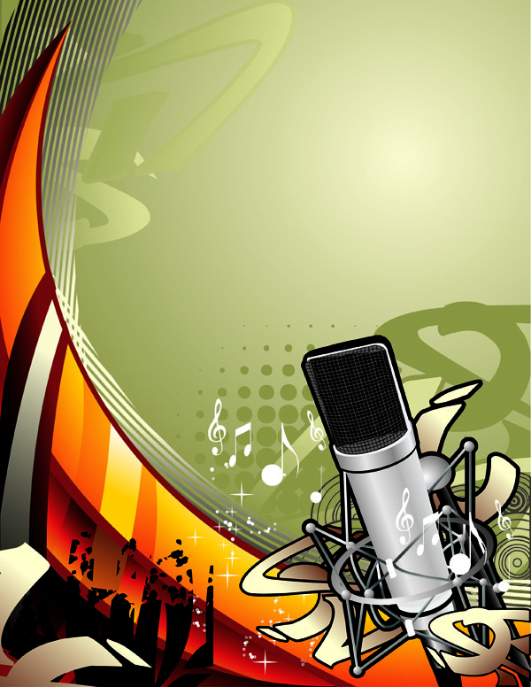 5 current music illustration vector