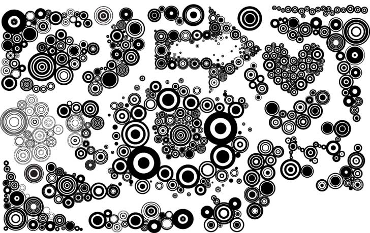 series of black and white design elements vector 10 circle graph