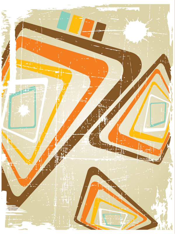 old posters retro vector background