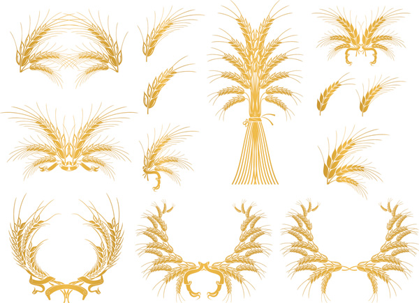 european gold decorative elements vector