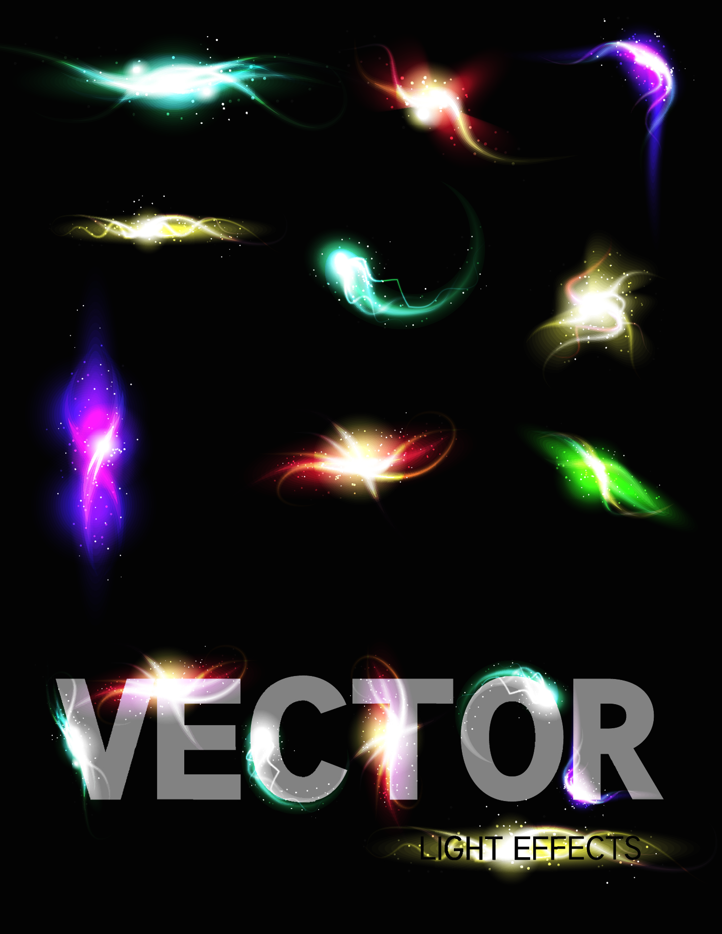 gorgeous bright lighting effects 03 vector