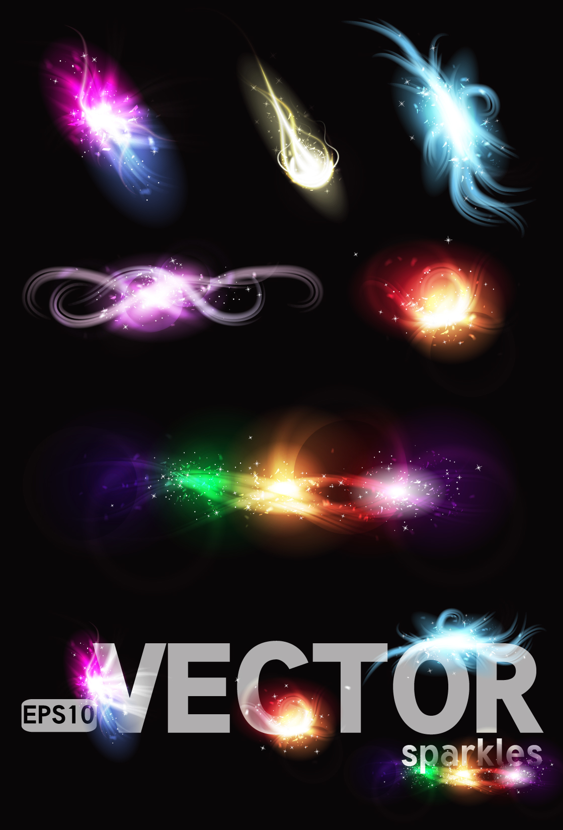 gorgeous bright lighting effects 04 vector