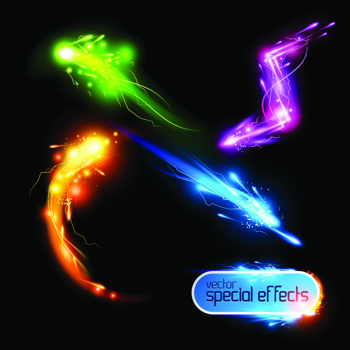 gorgeous bright light effects 01 vector