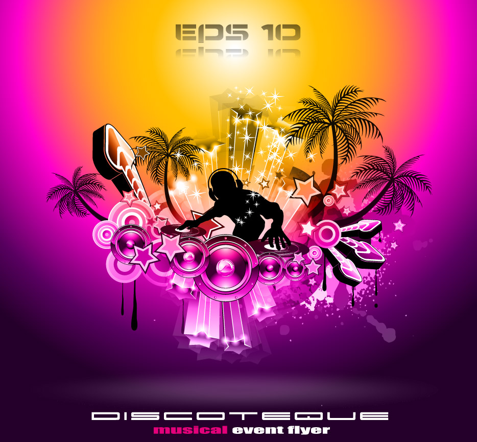 brilliant dynamic musical elements 02 vector