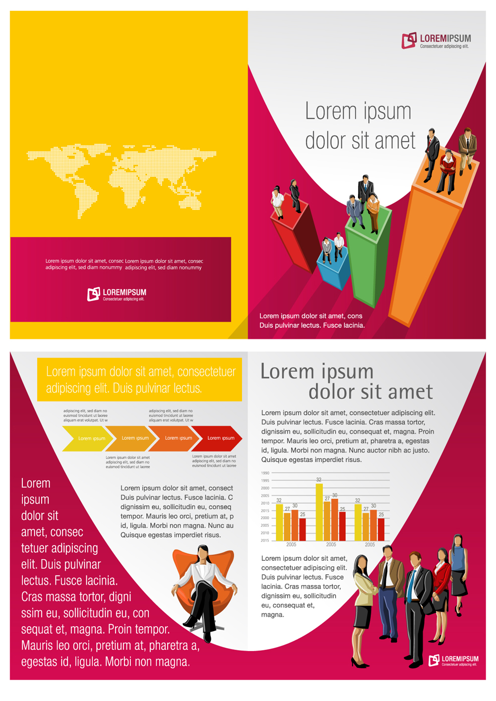 foreign layout design 04 vector