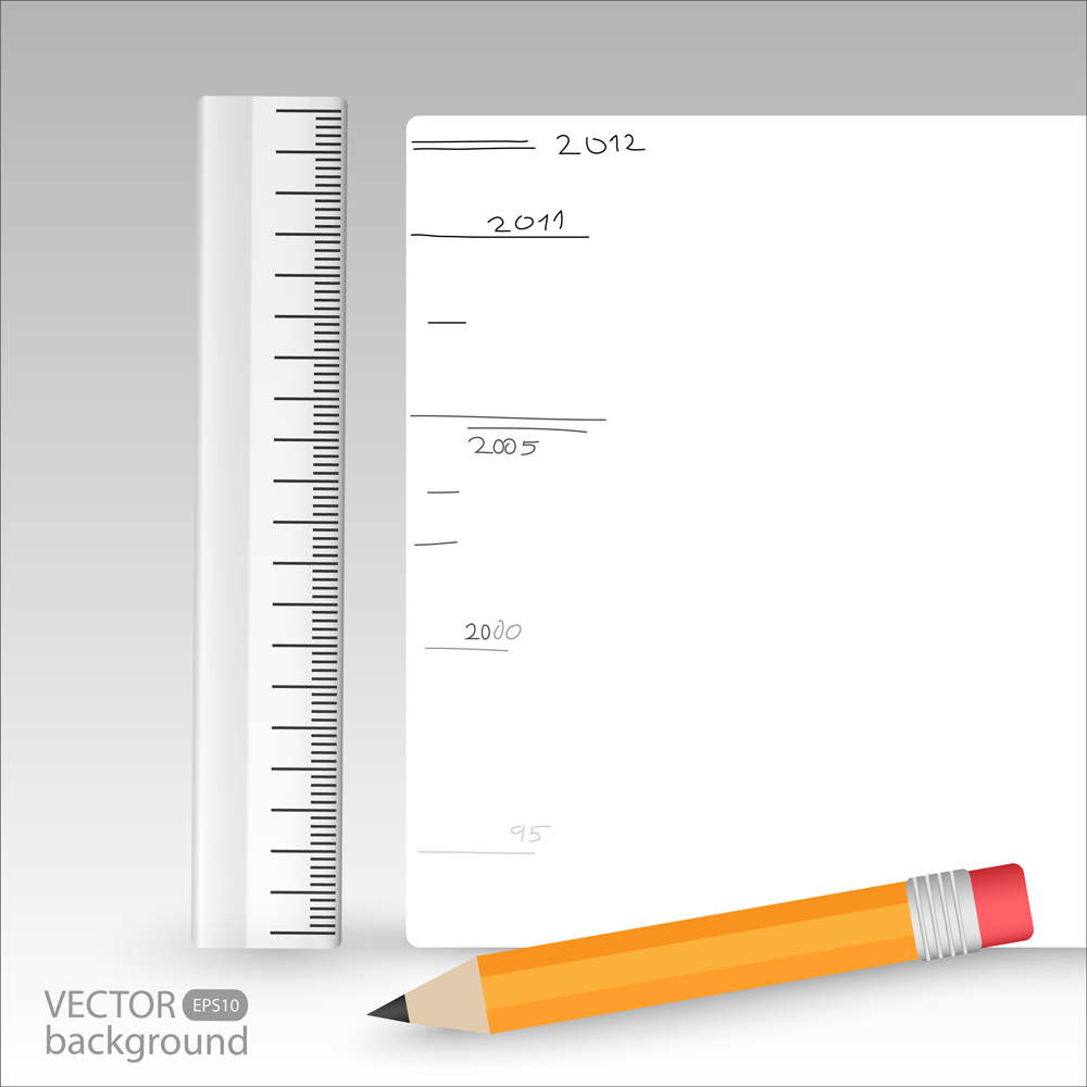 realistic learning stationery 041 vector