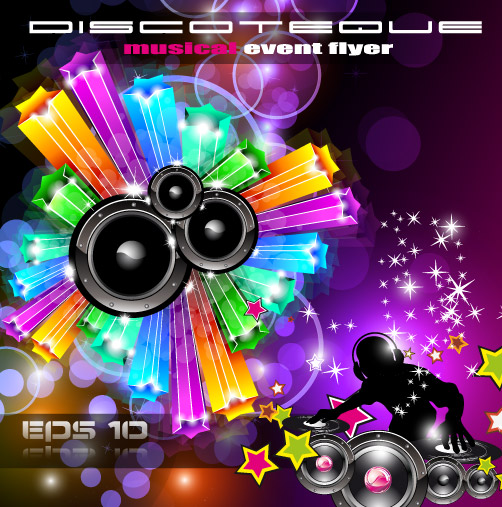 brilliant dynamic musical elements 05 vector