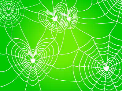 diverse spider web love vector network