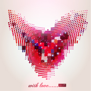 abstract heart-shaped pattern vector