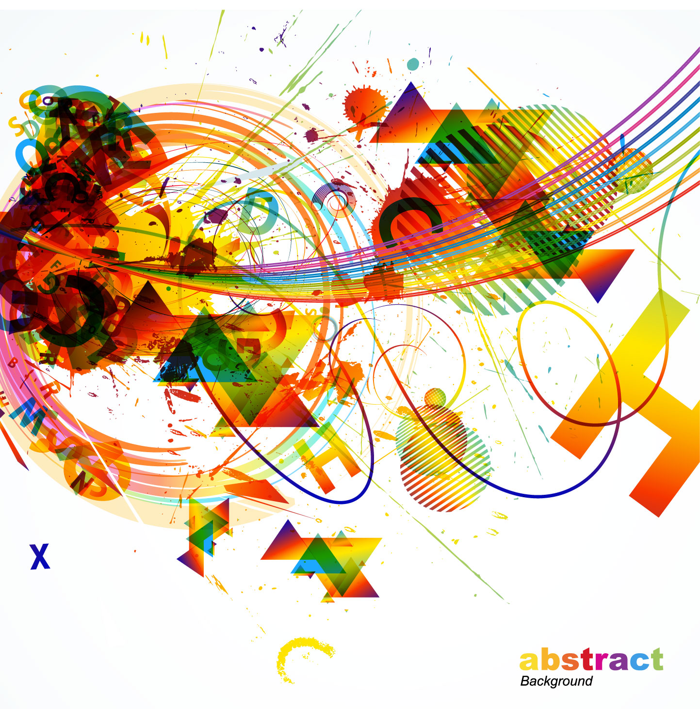 the trend of colorful graphics - vector